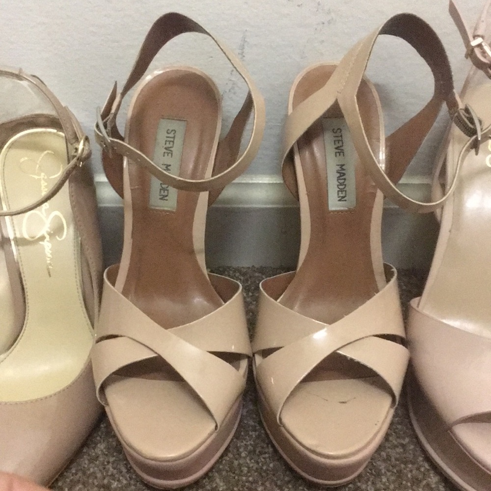 Steve Madden nude blush  platform high heel sandal